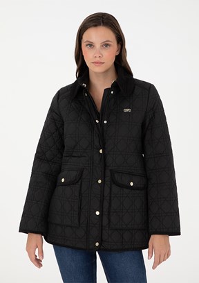 US POLO ASSN Siyah Kadın Basic Mont