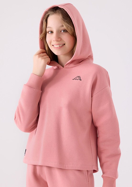 Kappa Retro Pembe Kız Çocuk Baskılı Sweatshirt