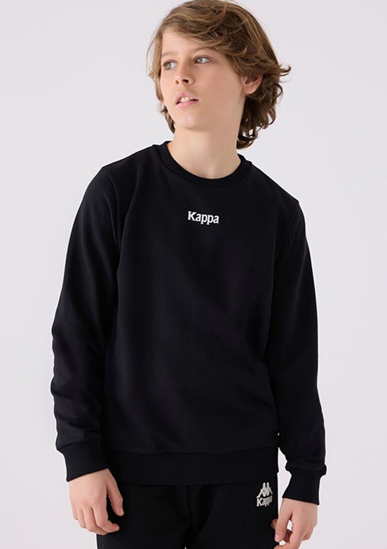 Kappa Siyah Erkek Çocuk Baskılı Sweatshirt