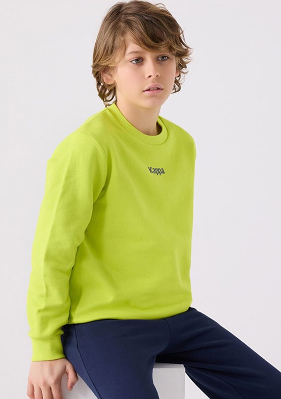 Kappa Fıstık Yeşili Erkek Çocuk Baskılı Sweatshirt