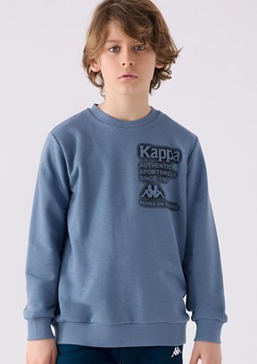 Kappa Mavi Erkek Çocuk Baskılı Sweatshirt