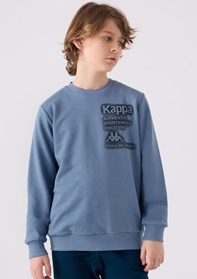 Kappa Mavi Erkek Çocuk Baskılı Sweatshirt