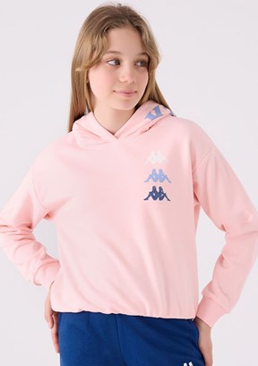 Kappa Pembe Açık Kız Çocuk Baskılı Sweatshirt