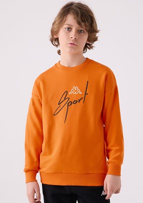 Kappa Turuncu Erkek Çocuk Baskılı Sweatshirt