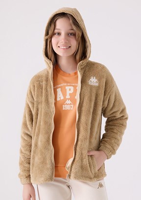 Kappa Bej Kız Çocuk Fermuarlı Sweatshirt