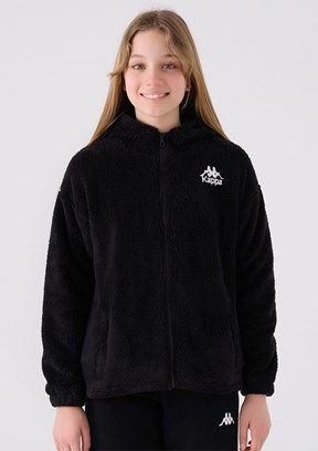 Kappa Siyah Kız Çocuk Fermuarlı Sweatshirt