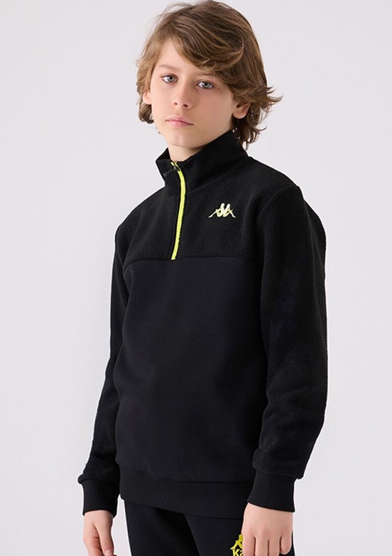 Kappa Siyah Erkek Çocuk Baskılı Sweatshirt