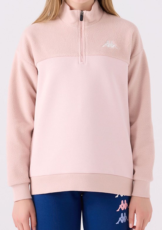 KAPPA Pembe Kız Çocuk Baskılı Sweatshirt