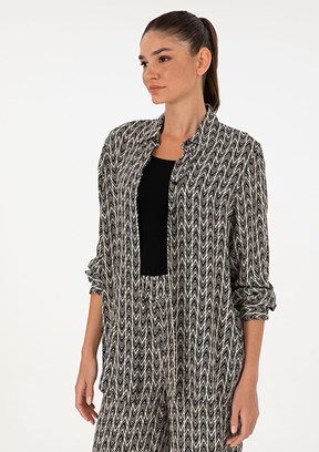 PİERRE CARDİN Siyah Kadın Comfort Gömlek