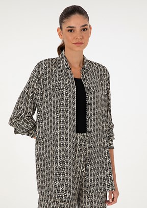 PİERRE CARDİN Siyah Kadın Comfort Gömlek