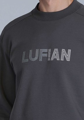 LUFIAN Yeşil Erkek Baskılı Sweatshirt