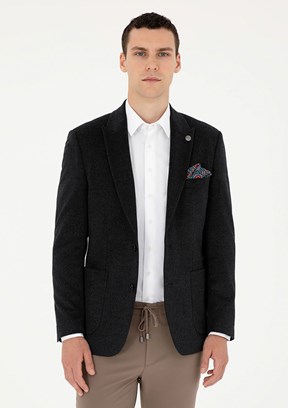 PİERRE CARDİN Antrasit Erkek Slim Ceket