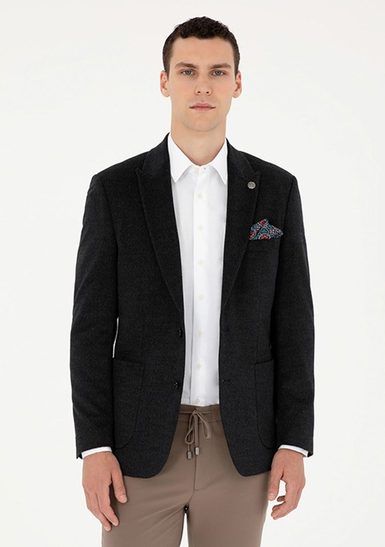 PİERRE CARDİN Antrasit Erkek Slim Ceket