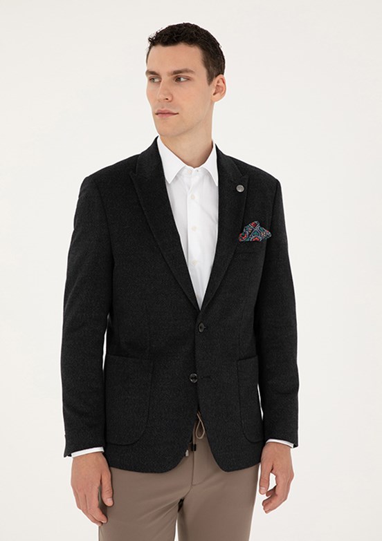 PİERRE CARDİN Antrasit Erkek Slim Ceket