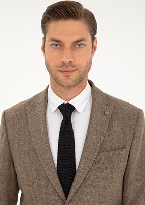PİERRE CARDİN Kahverengi Erkek Slim Ceket
