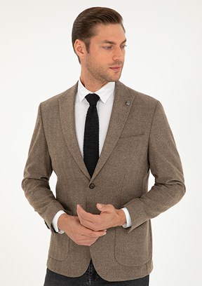 PİERRE CARDİN Kahverengi Erkek Slim Ceket