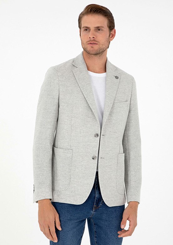 PİERRE CARDİN Gri Erkek Slim Ceket