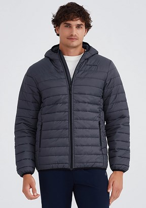 Skechers Gri Erkek Essential Hooded Kapüşonlu Mont