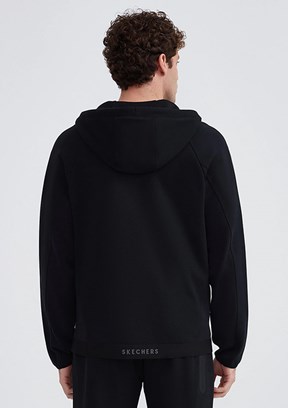 Skechers Siyah Erkek 2Xi-lock Full Zip Hoodie Kapüşonlu Sweatshirt