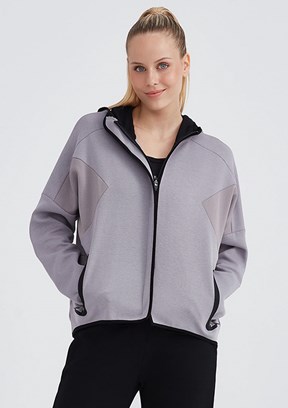 Skechers Pembe Kadın 2Xi-lock Full Zip Hoodie Kapüşonlu Sweatshirt
