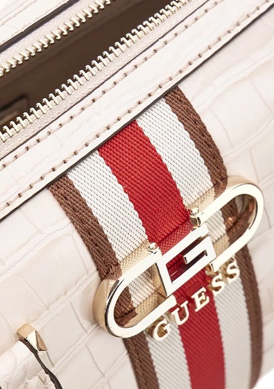 GUESS NELKA BOX SATCHEL - HWCG9307050 Kadın Taş Omuz Çantası