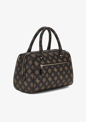 GUESS NELKA BOX SATCHEL - HWPG9307050 Kadın Kahverengi Omuz Çantası