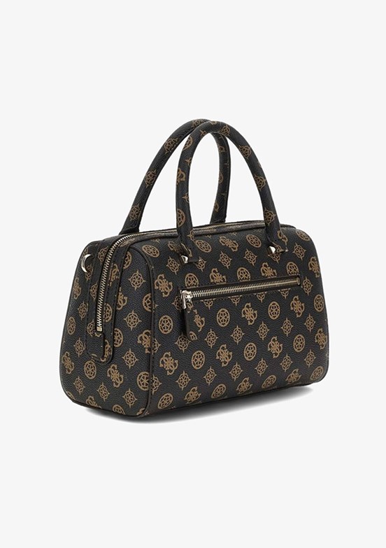 GUESS NELKA BOX SATCHEL - HWPG9307050 Kadın Kahverengi Omuz Çantası