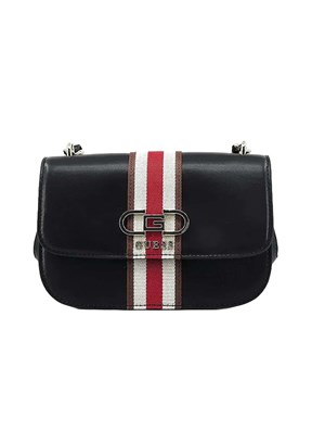 GUESS NELKA CROSSBODY FLAP - HWVG9307200 Kadın Siyah Omuz Çantası