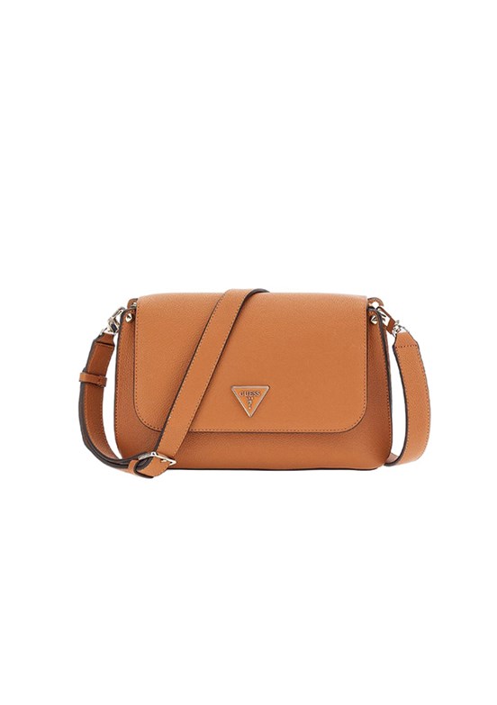 GUESS MERIDIAN FLAP CROSSB - HWBG8778200 Kadın Taba Omuz Çantası