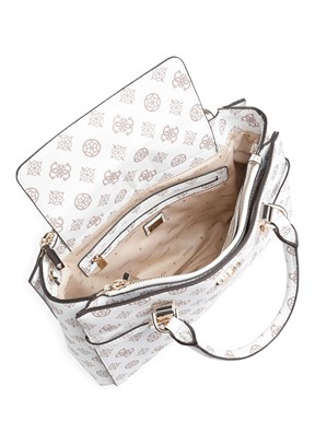 GUESS LORALEE STATUS SATCH - HWPG9226060 Kadın Beyaz El Çantası