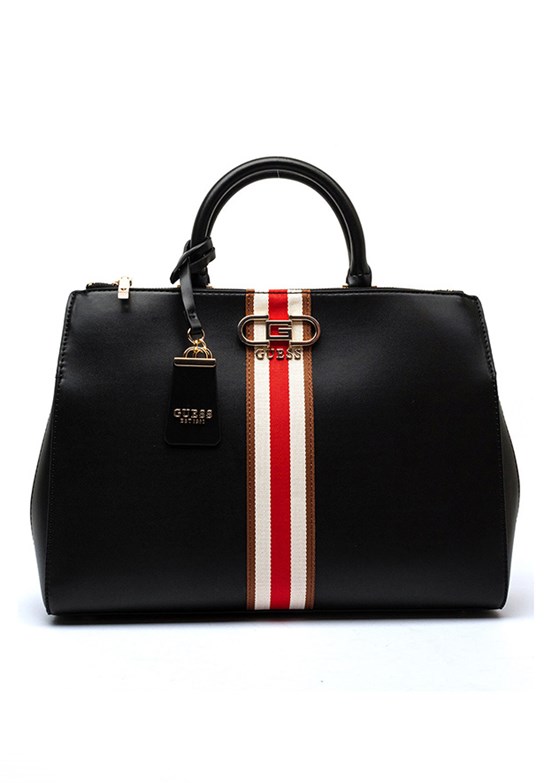 GUESS NELKA STATUS SATCHEL - HWVG9307070 Kadın Siyah El Çantası