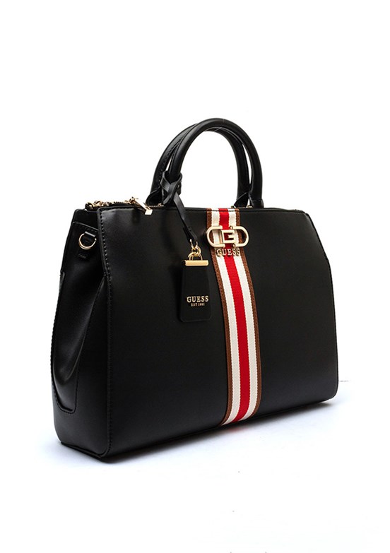 GUESS NELKA STATUS SATCHEL - HWVG9307070 Kadın Siyah El Çantası