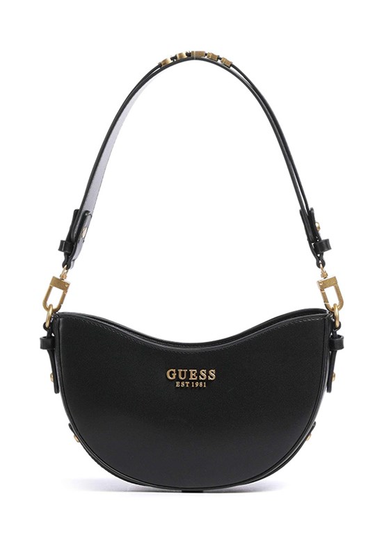 GUESS SARITA TOP ZIP SHOUL - HWVA9327180 Kadın Siyah Omuz Çantası