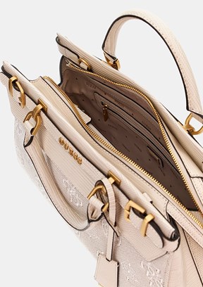 GUESS SESTRI LOGO LUXURY S - HWCL9001060 Kadın Beyaz El Çantası