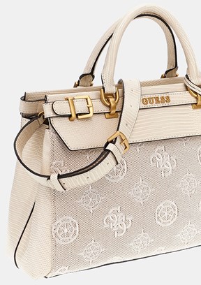 GUESS SESTRI LOGO LUXURY S - HWCL9001060 Kadın Beyaz El Çantası