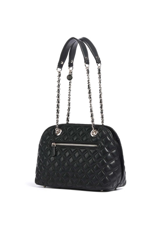 GUESS GIULLY DOME SATCHEL - HWQG8748050 Kadın Siyah Omuz Çantası