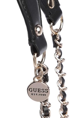 GUESS GIULLY DOME SATCHEL - HWQG8748050 Kadın Siyah Omuz Çantası