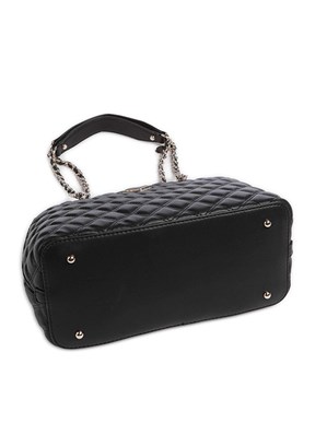 GUESS GIULLY DOME SATCHEL - HWQG8748050 Kadın Siyah Omuz Çantası