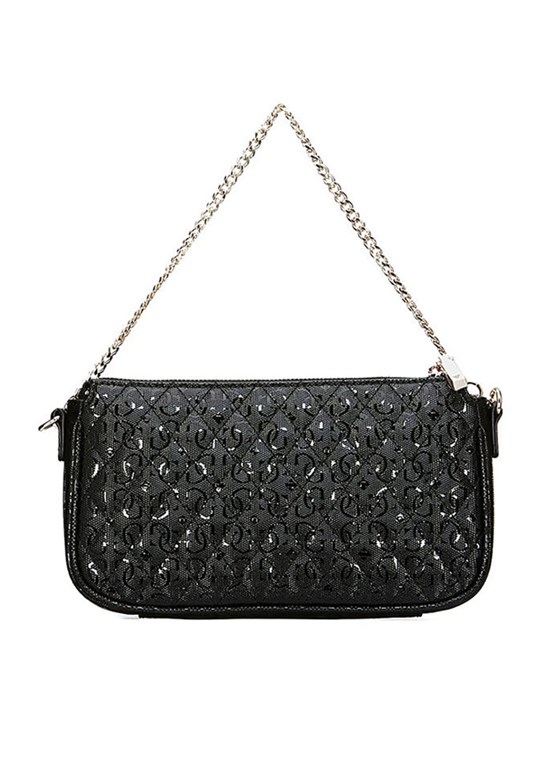 GUESS YARMILLA DBL POUCH C - HWGG9322710 Kadın Siyah Çapraz Çanta