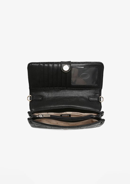 GUESS ASSIA CROSSBODY FLAP - HWQG8499790 Kadın Siyah El Çantası