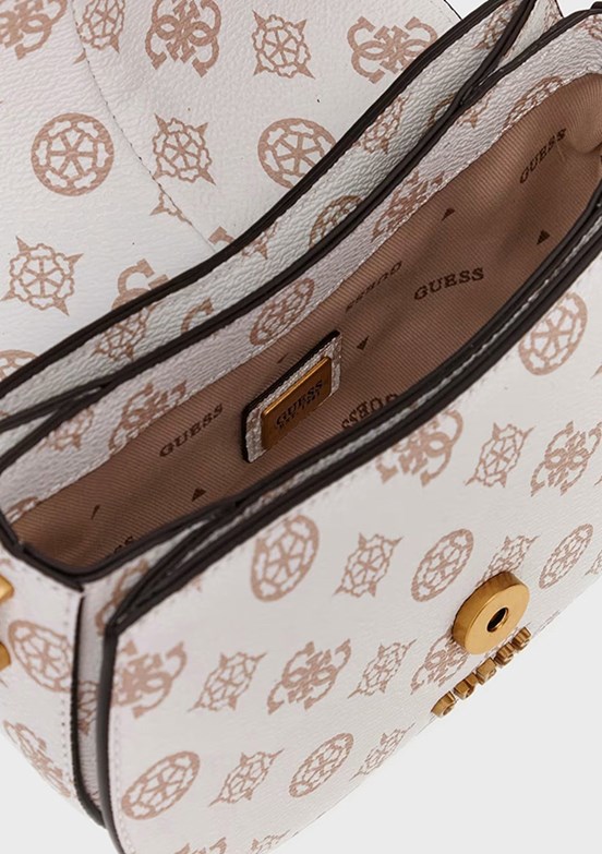 GUESS KUBA MINI CROSSBODY - HWPA9329780 Kadın Beyaz Çapraz Çanta