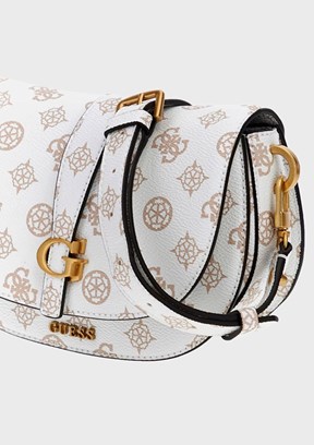 GUESS KUBA MINI CROSSBODY - HWPA9329780 Kadın Beyaz Çapraz Çanta