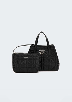 GUESS LATONA MINI TOTE - HWQG9211750 Kadın Siyah El Çantası