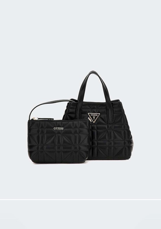 GUESS LATONA MINI TOTE - HWQG9211750 Kadın Siyah El Çantası