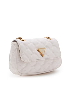 GUESS GIULLY MINI CNVRTBLE - HWQA8748780 Kadın Krem Çapraz Çanta