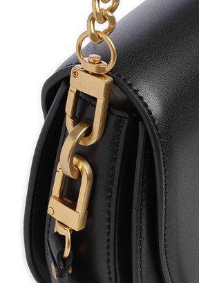 GUESS KUBA TRI CMPT FLAP S - HWVA9329200 Kadın Siyah Omuz Çantası