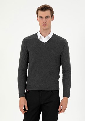US POLO ASSN Antrasit Erkek Basic Kazak