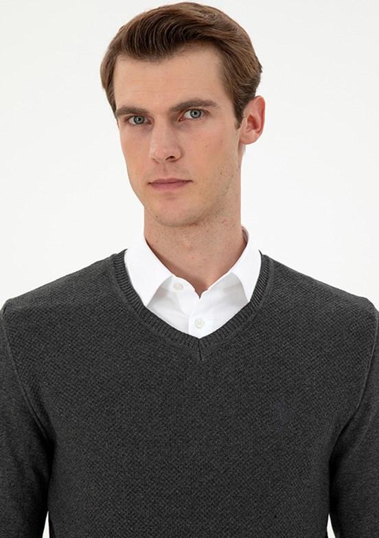 US POLO ASSN Antrasit Erkek Basic Kazak