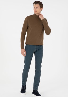 US POLO ASSN Yeşil Erkek Slim Jean Pantolon