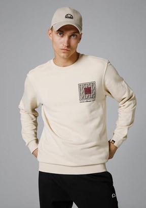 ELLESSE Bej Erkek Baskılı Sweatshirt